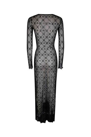 Abito lungo in maglia nero MARINE SERRE | WDR297BCJER0005BK99